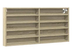 Vitrina* Armário vitrine 100x8,5x50 cm derivados madeira carvalho sonoma PT143461 Castanho