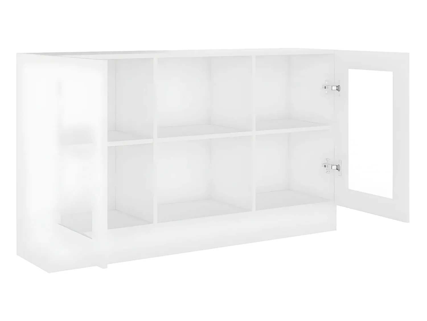 Vitrina* Armário vitrine 120x30,5x70 cm derivados de madeira PT340597 Branco