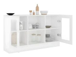 Vitrina* Armário vitrine 120x30,5x70 cm derivados de madeira PT340597 Branco