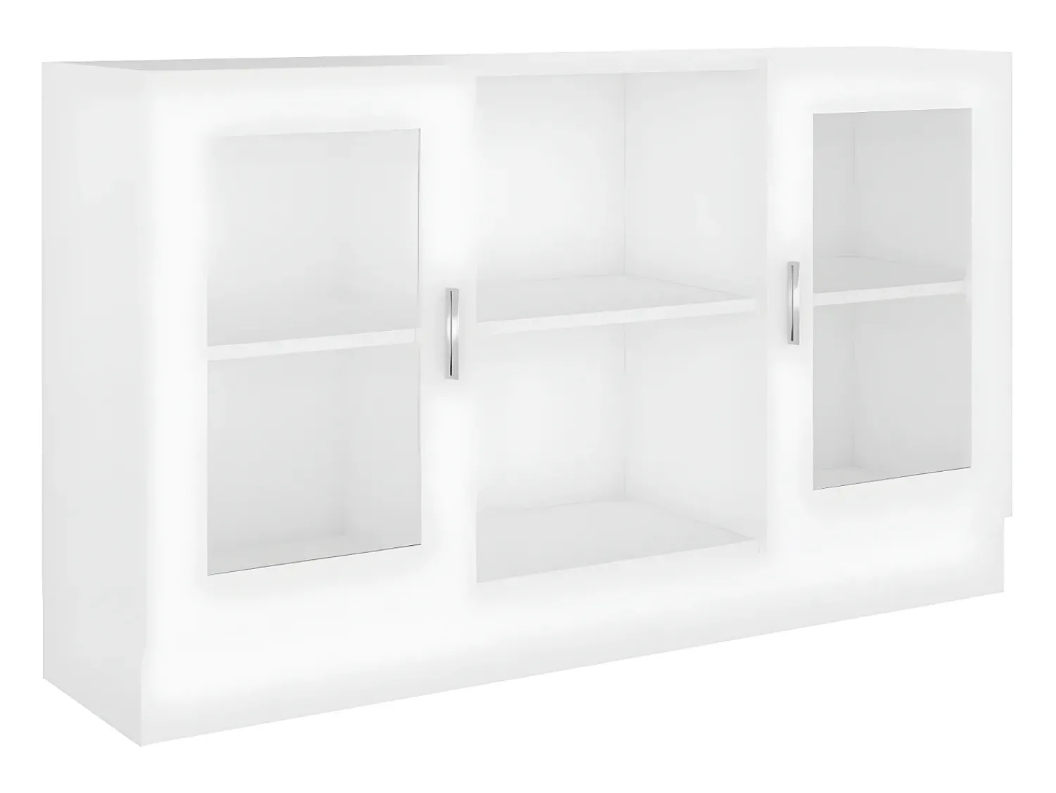 Vitrina* Armário vitrine 120x30,5x70 cm derivados de madeira PT340597 Branco