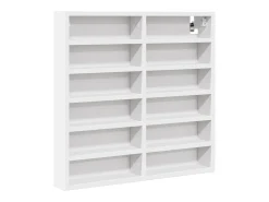 Vitrina|vidaxl Armário vitrine 60x8,5x58 cm derivados de madeira Branco