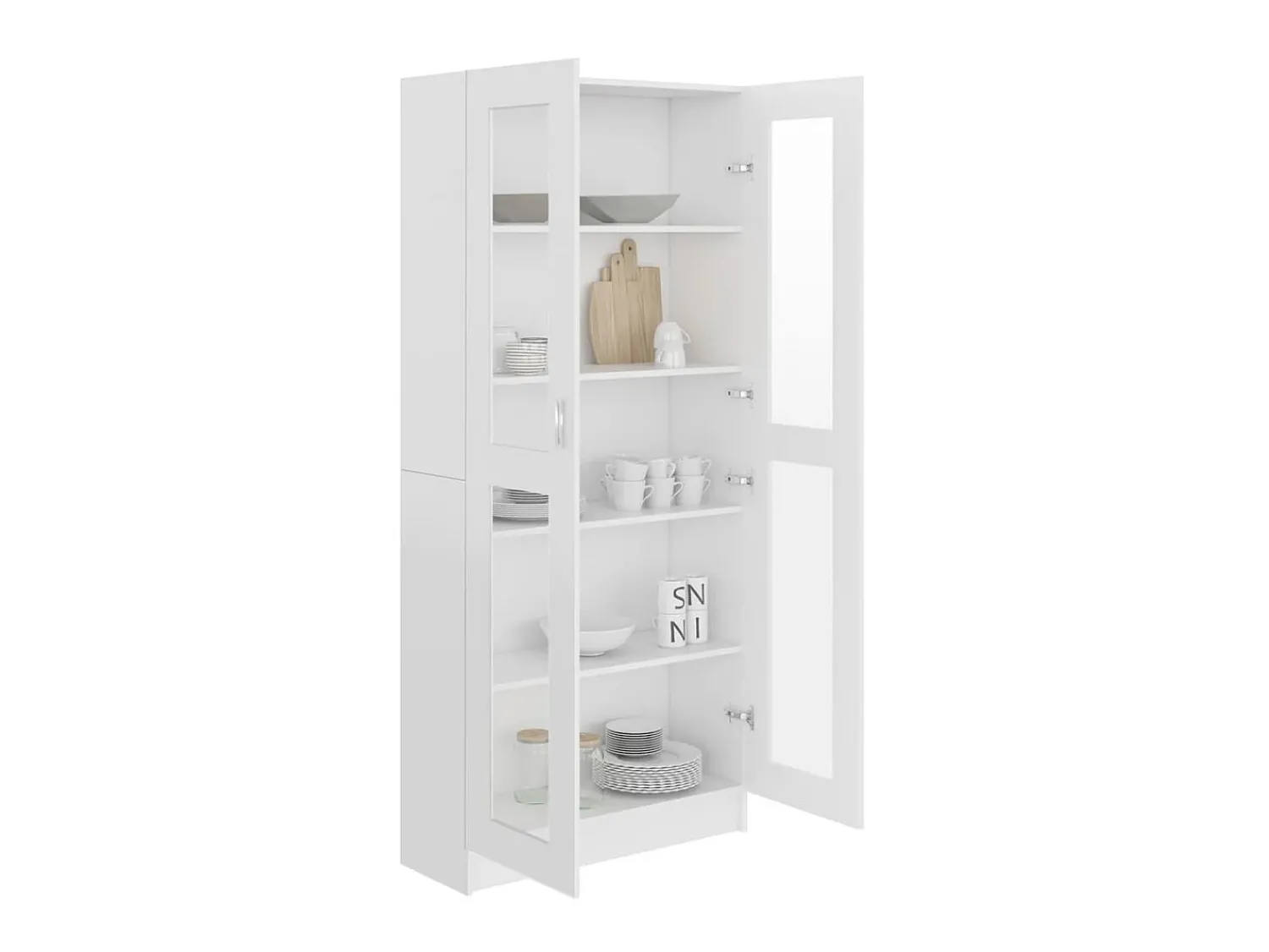 Armário vitrine 82,5x30,5x185,5cm derivados de madeira PT686482^ Vitrina