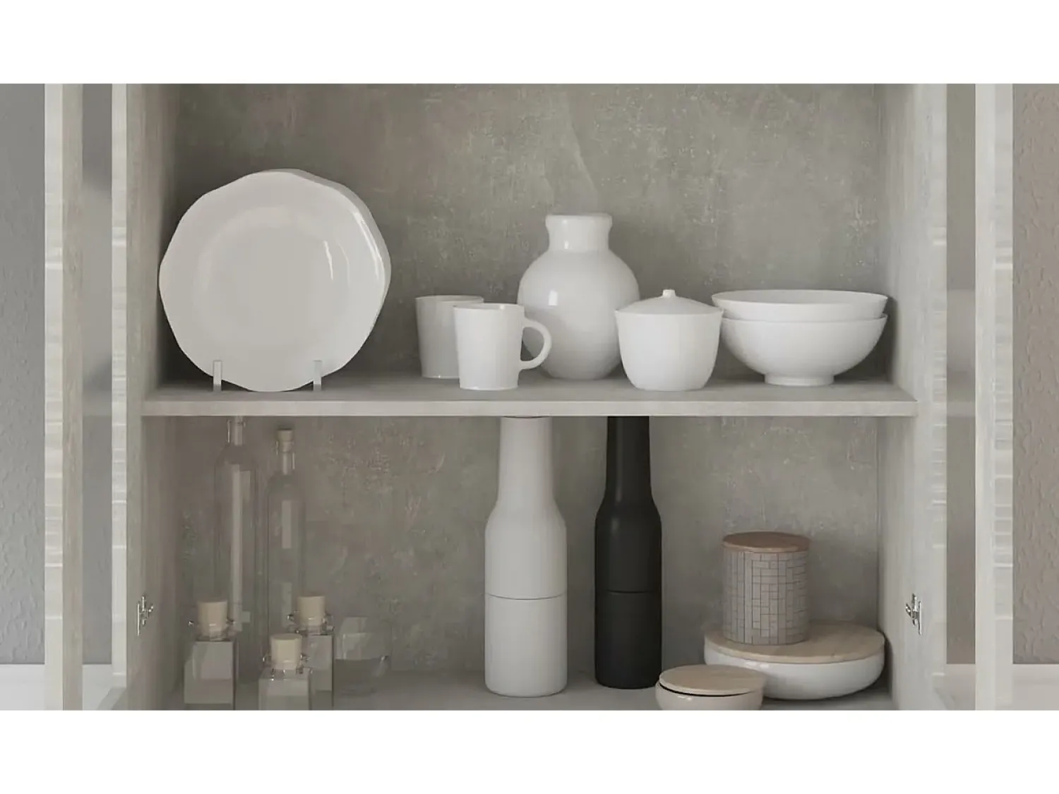 Clearance vidaxl Armário vitrine 82,5x30,5x185,5cm derivados madeira Cinzento