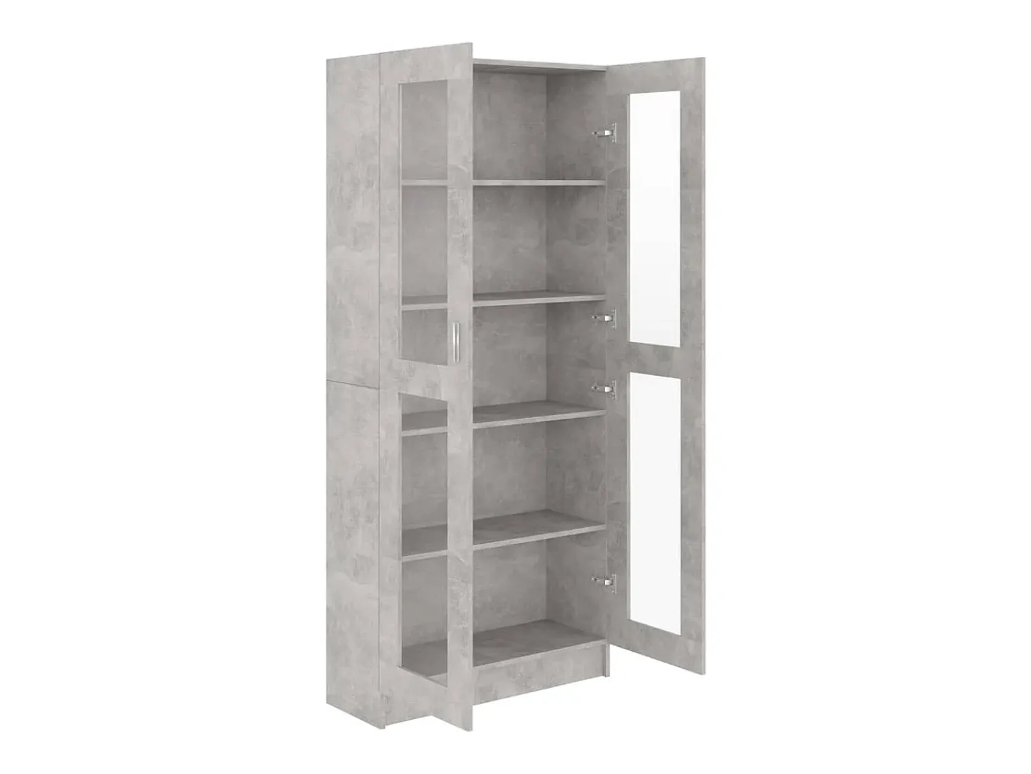 Clearance vidaxl Armário vitrine 82,5x30,5x185,5cm derivados madeira Cinzento