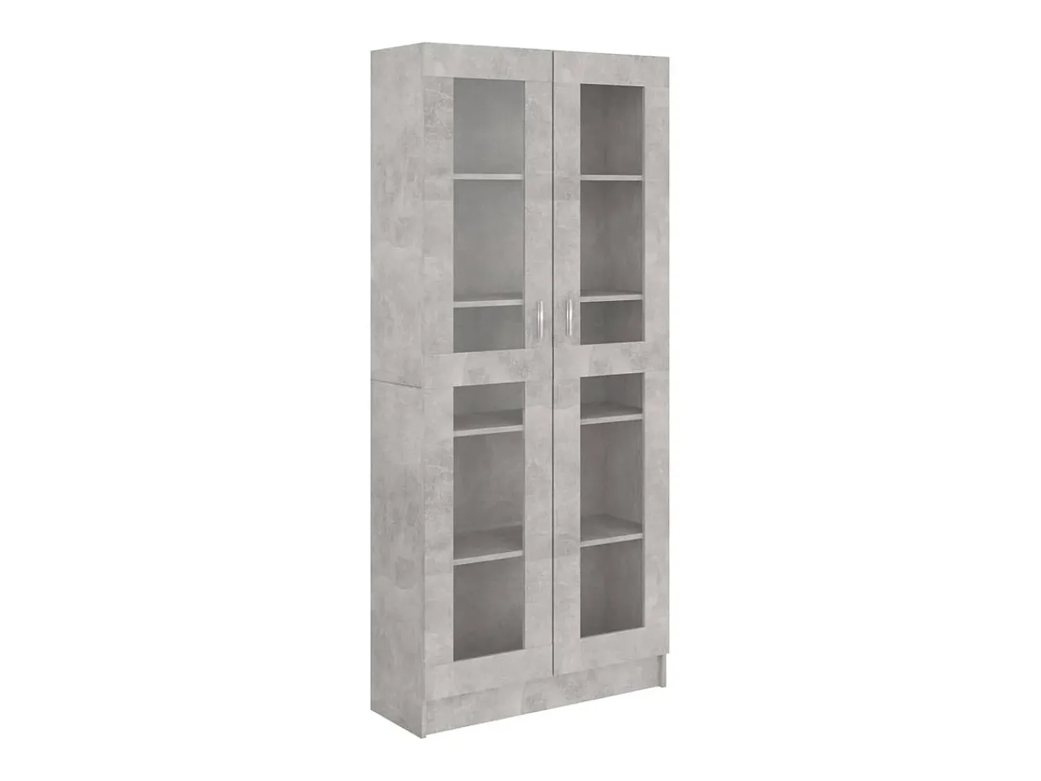 Clearance vidaxl Armário vitrine 82,5x30,5x185,5cm derivados madeira Cinzento