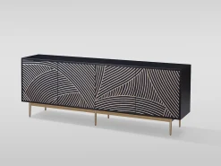 Armário 200x72x40 cm azul escuro Stilig ST316^ Móvel De Tv