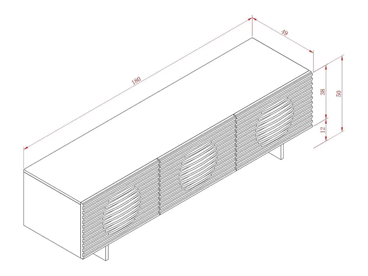 Móvel De Tv| Armário 180x50x49 cm Hudson H11 Branco