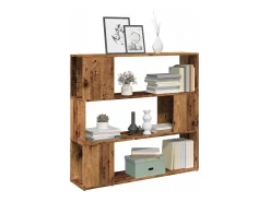 vidaxl Armário/divisória de quarto madeira velha 100x24x94 cm Castanho