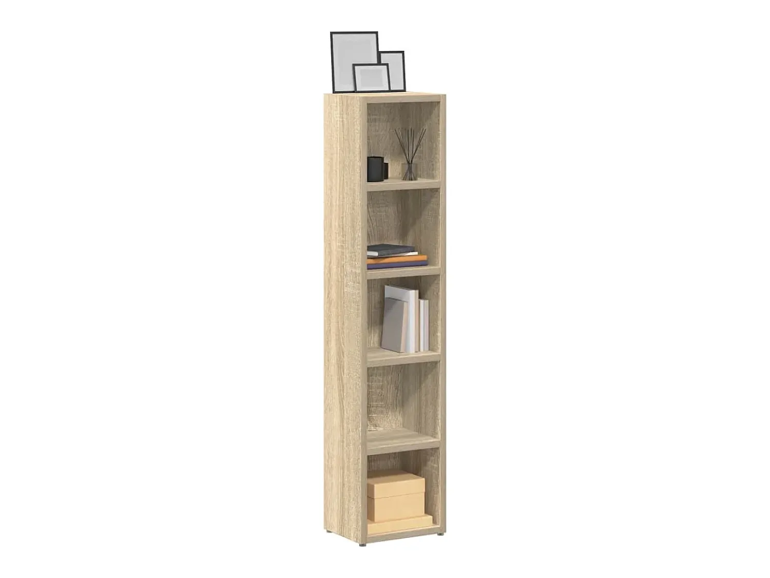 Móvel De Arrumação*vidaxl Armários CD 2 pcs 21x16x93,5 cm contraplacado carvalho sonoma Natural claro