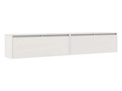 vidaxl Armários de parede 2 pcs 100x30x35 cm pinho maciço branco^ Prateleira