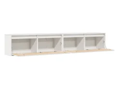 vidaxl Armários de parede 2 pcs 100x30x35 cm pinho maciço branco^ Prateleira