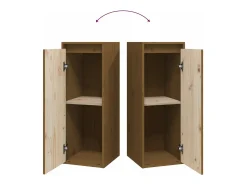 Prateleira|vidaxl Armários de parede 2 pcs 30x30x80 cm pinho maciço -mel Castanho