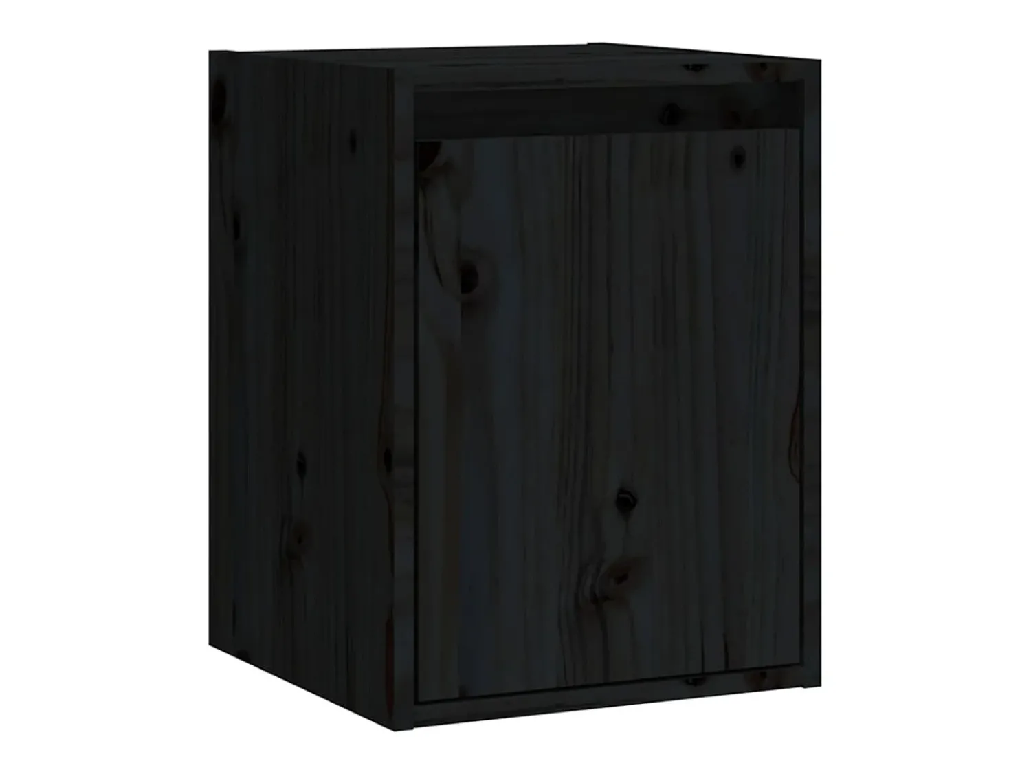 Prateleira|vidaxl Armários de parede 2 pcs 30x30x40 cm pinho maciço Preto
