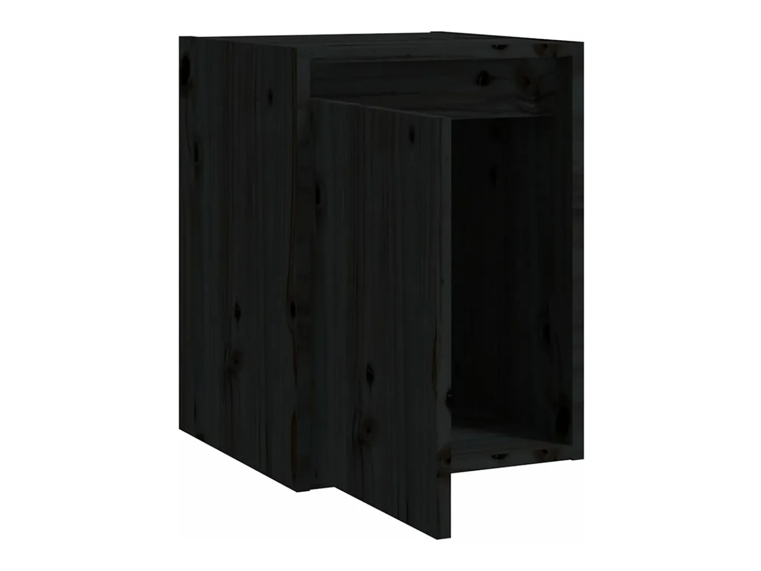Prateleira|vidaxl Armários de parede 2 pcs 30x30x40 cm pinho maciço Preto