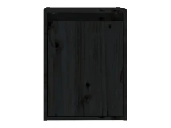 Prateleira|vidaxl Armários de parede 2 pcs 30x30x40 cm pinho maciço Preto