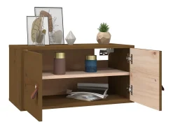 Sale vidaxl Armários de parede 2 pcs 60x30x30 cm pinho maciço -mel Castanho