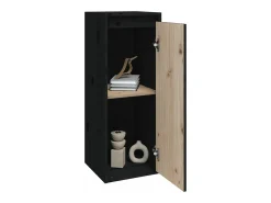 Prateleira*vidaxl Armários de parede 2 pcs 30x30x80 cm pinho maciço Preto