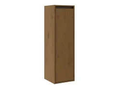 vidaxl Armários de parede 2 pcs 30x30x100 cm pinho maciço mel^ Prateleira