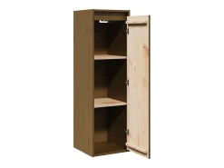vidaxl Armários de parede 2 pcs 30x30x100 cm pinho maciço mel^ Prateleira