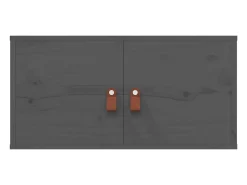 Prateleira|vidaxl Armários de parede 2 pcs 60x30x30 cm pinho maciço Cinzento