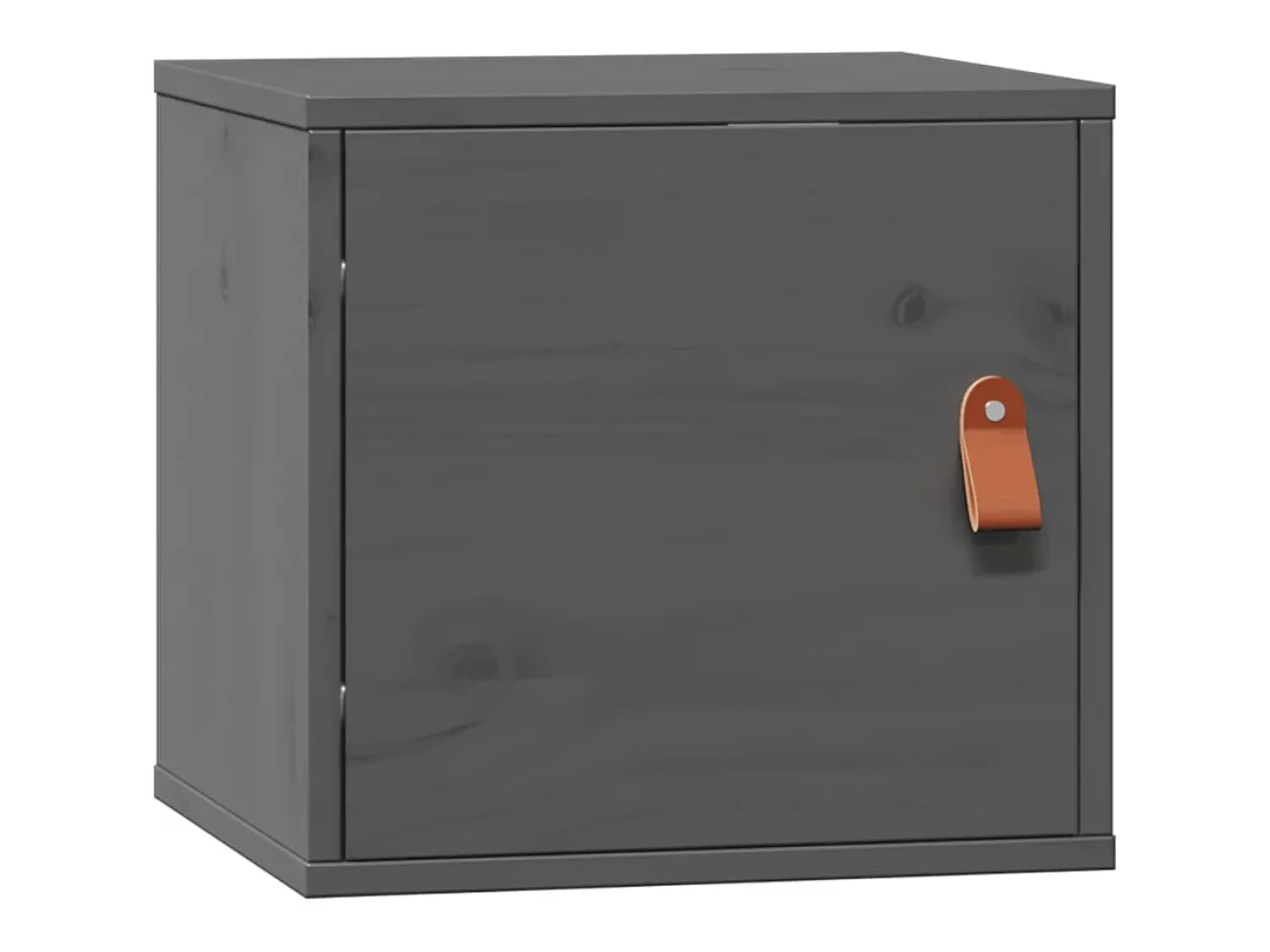 vidaxl Armários de parede 2 pcs 31,5x30x30 cm pinho maciço cinza^ Prateleira