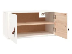 Prateleira|vidaxl Armários de parede 2 pcs 60x30x30 cm pinho maciço branco Castanho