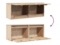 Prateleira|vidaxl Armários de parede 2 pcs 45x30x35 cm madeira de pinho maciça Castanho