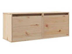 Prateleira|vidaxl Armários de parede 2 pcs 45x30x35 cm madeira de pinho maciça Castanho