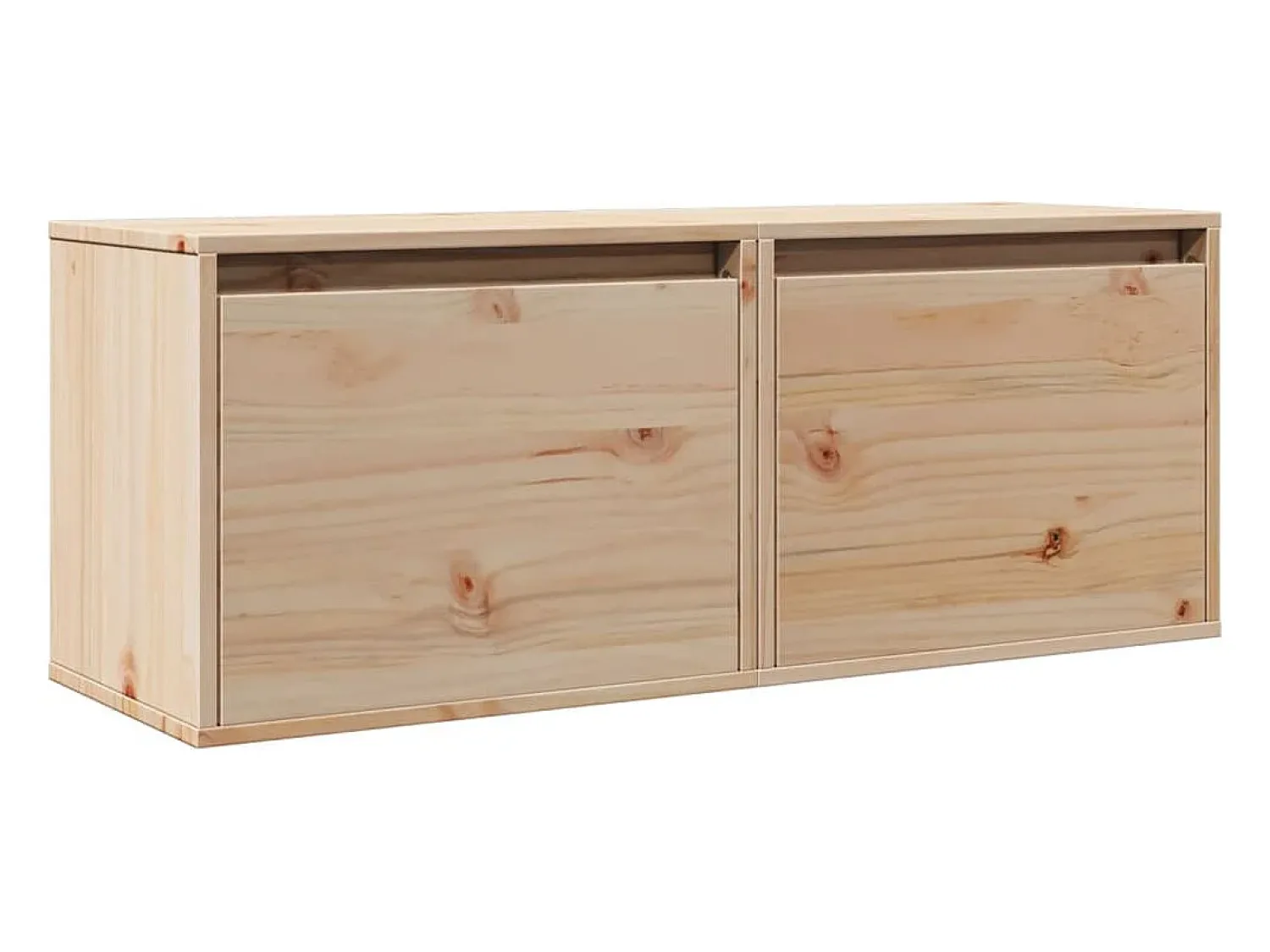 Prateleira|vidaxl Armários de parede 2 pcs 45x30x35 cm madeira de pinho maciça Castanho