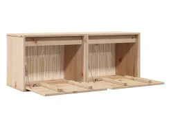 Prateleira|vidaxl Armários de parede 2 pcs 45x30x35 cm madeira de pinho maciça Castanho