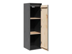 Prateleira|vidaxl Armários de parede 2 pcs 30x30x100 cm pinho maciço cinza Cinzento