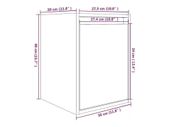 Prateleira*vidaxl Armários de parede 2 pcs 30x30x40 cm pinho maciço branco Castanho