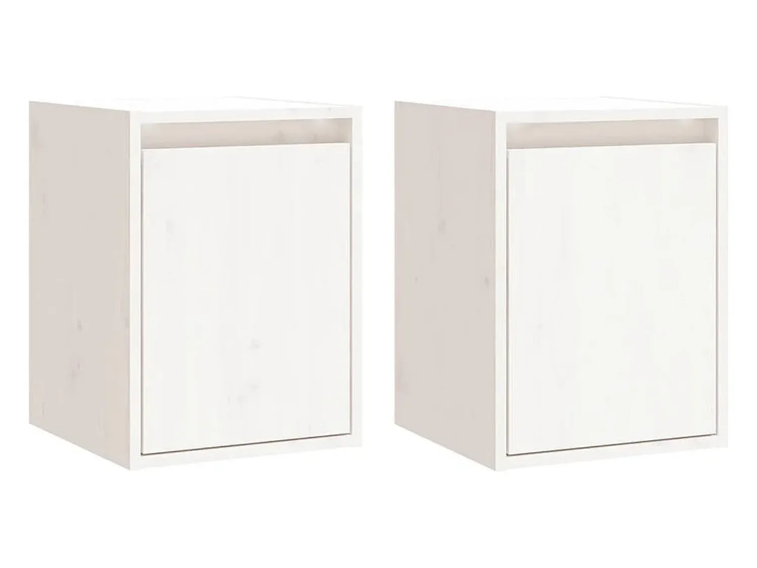 Prateleira*vidaxl Armários de parede 2 pcs 30x30x40 cm pinho maciço branco Castanho