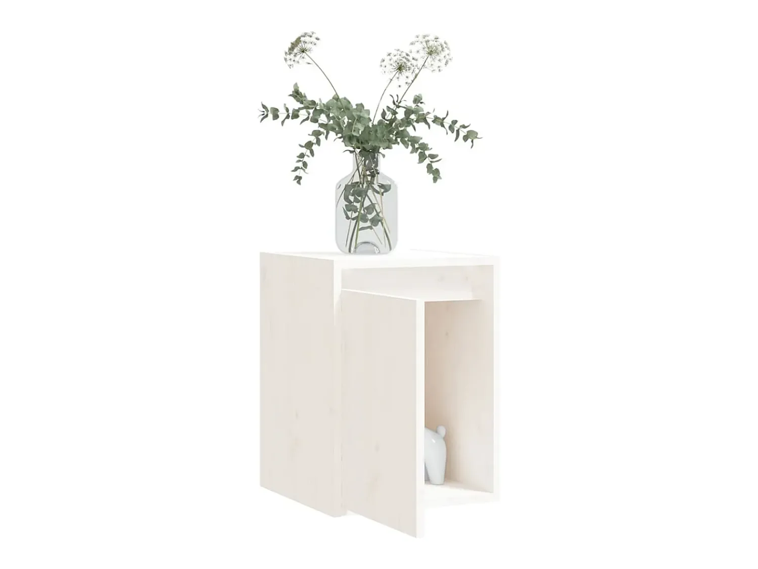 Prateleira*vidaxl Armários de parede 2 pcs 30x30x40 cm pinho maciço branco Castanho