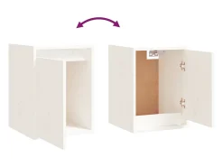 Prateleira*vidaxl Armários de parede 2 pcs 30x30x40 cm pinho maciço branco Castanho