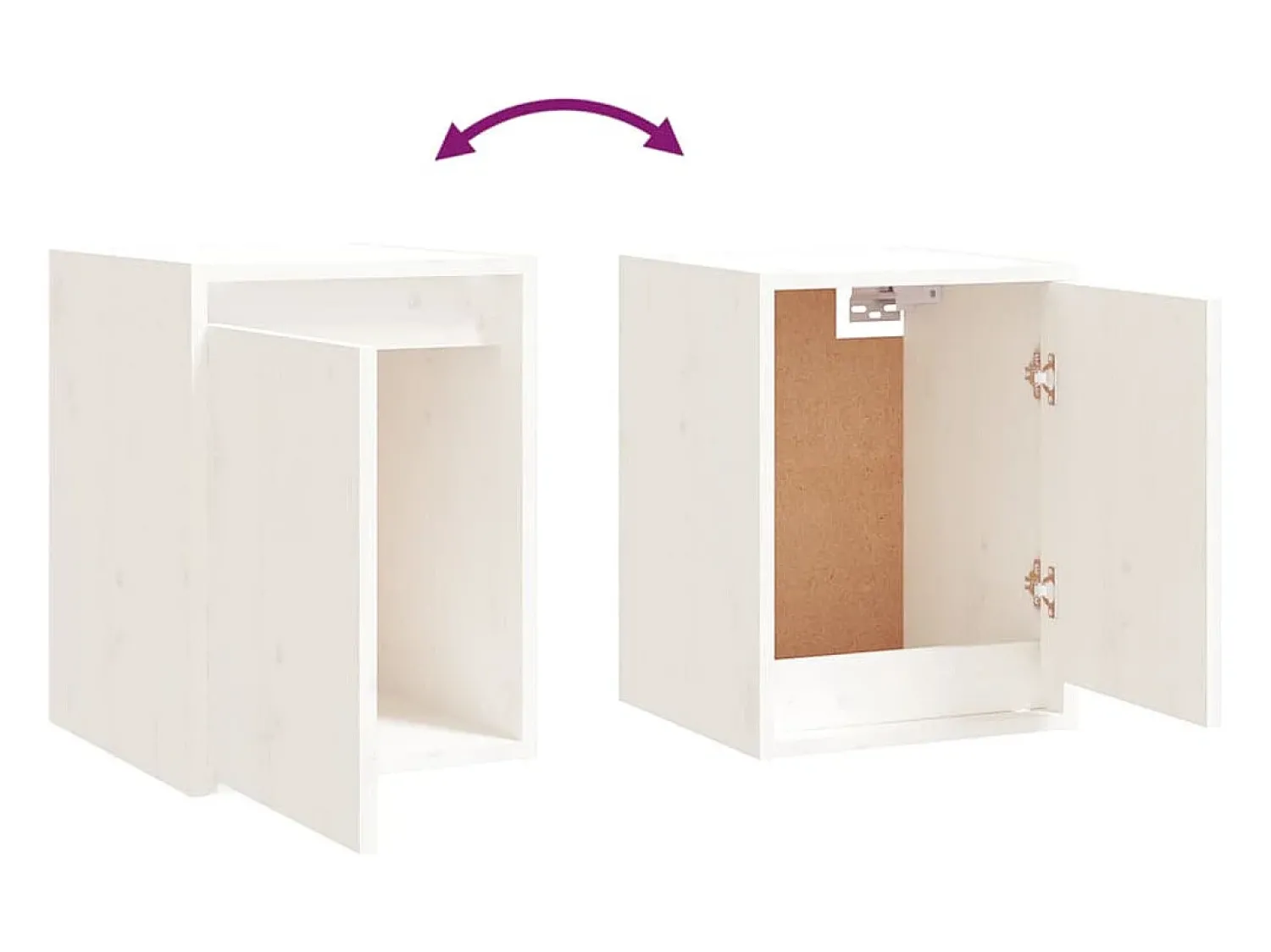 Prateleira*vidaxl Armários de parede 2 pcs 30x30x40 cm pinho maciço branco Castanho
