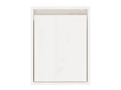 Prateleira*vidaxl Armários de parede 2 pcs 30x30x40 cm pinho maciço branco Castanho