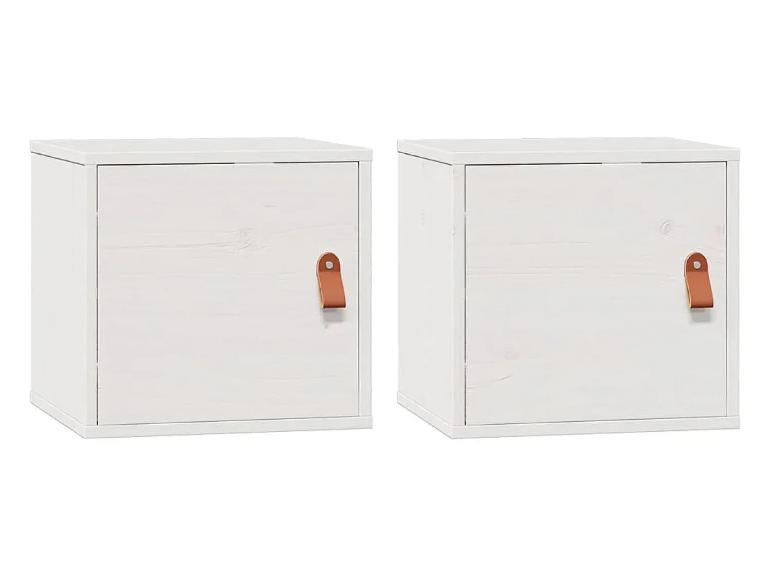 Prateleira|vidaxl Armários de parede 2 pcs 31,5x30x30 cm pinho maciço branco Castanho
