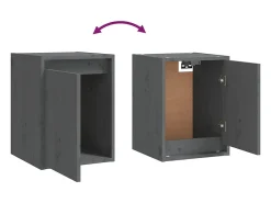 Prateleira*vidaxl Armários de parede 2 pcs 30x30x40 cm pinho maciço cinza Cinzento