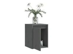 Prateleira*vidaxl Armários de parede 2 pcs 30x30x40 cm pinho maciço cinza Cinzento