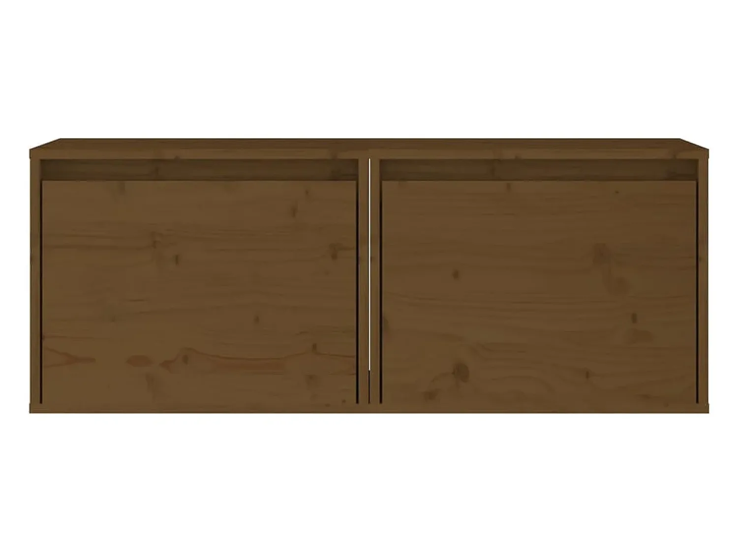 Hot vidaxl Armários de parede 2 pcs 45x30x35 cm pinho maciço mel Castanho