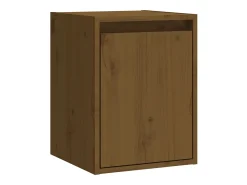 vidaxl Armários de parede 2 pcs 30x30x40 cm pinho maciço mel^ Prateleira