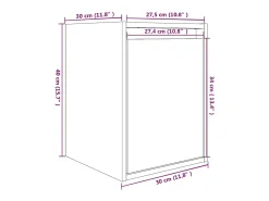 vidaxl Armários de parede 2 pcs 30x30x40 cm pinho maciço mel^ Prateleira