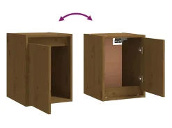 vidaxl Armários de parede 2 pcs 30x30x40 cm pinho maciço mel^ Prateleira