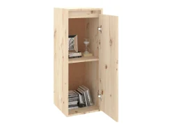 Outlet vidaxl Armários de parede 2 pcs 30x30x80 cm madeira de pinho maciça Castanho