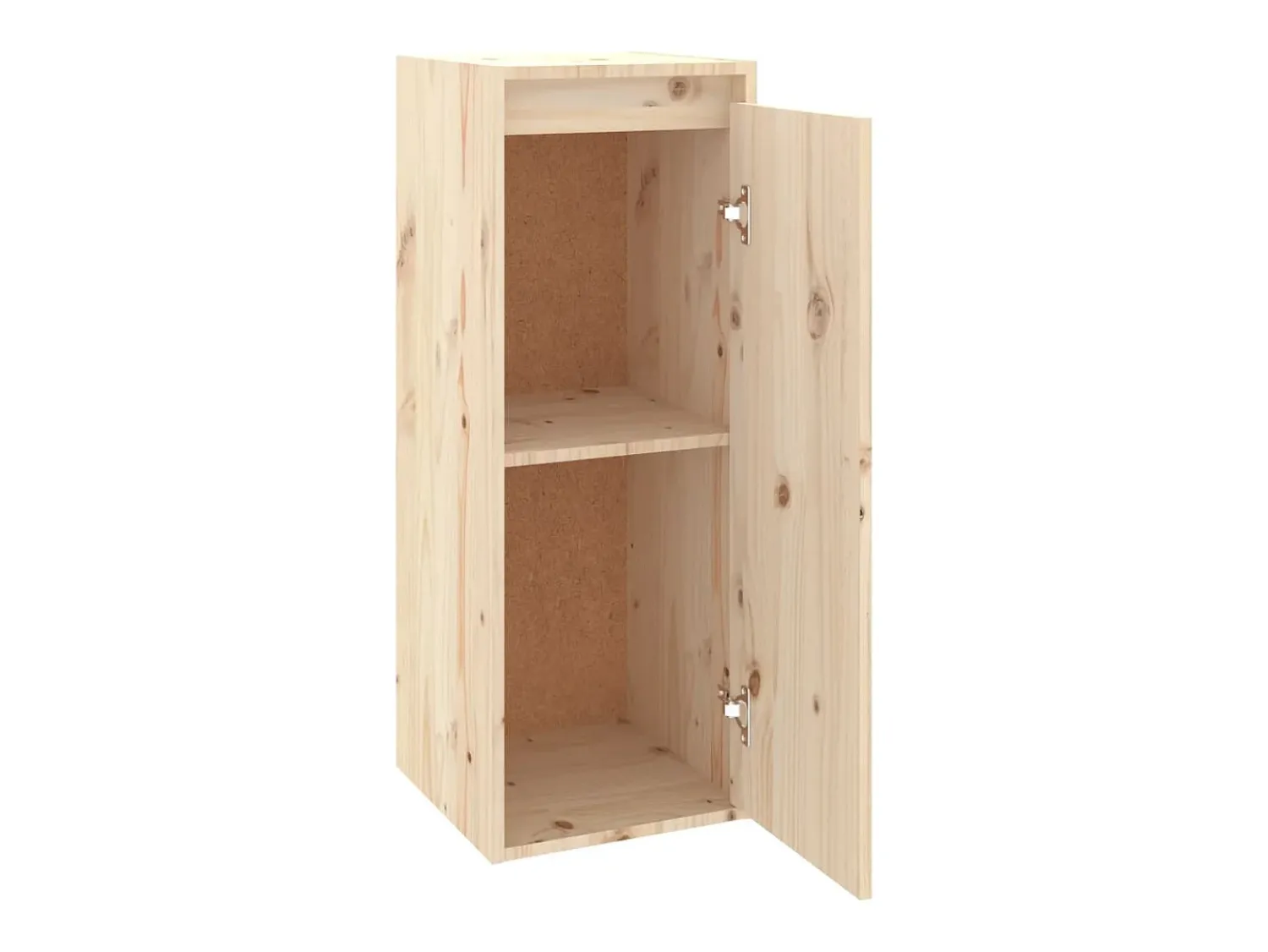 Outlet vidaxl Armários de parede 2 pcs 30x30x80 cm madeira de pinho maciça Castanho