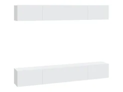 Móvel De Tv| Armários de parede p/ TV 4 pcs 100x30x30 cm PT767330 Branco