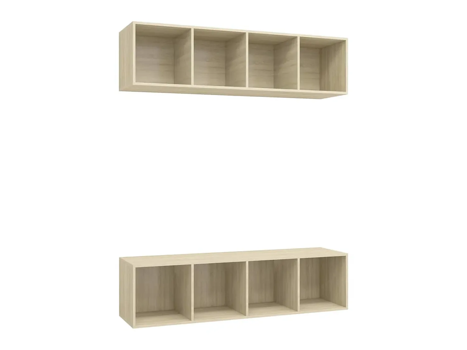 Armários de parede p/ TV 2pcs derivados madeira carvalho sonoma PT385577^ Móvel De Tv