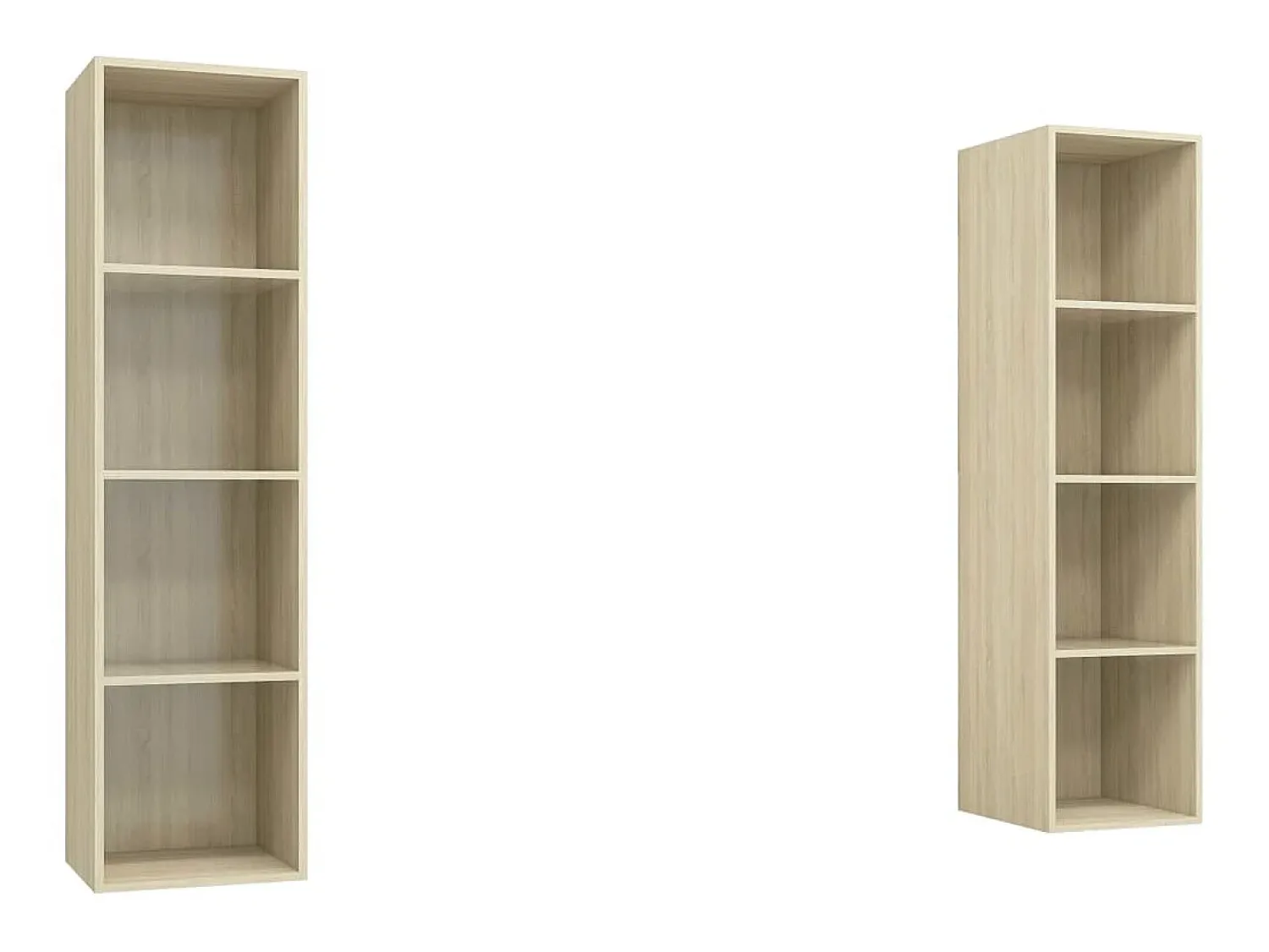 Clearance Armários de parede p/ TV 2pcs derivados madeira carvalho sonoma PT410591 Castanho