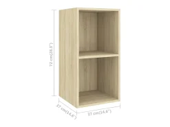 Outlet Armários de parede p/ TV 4pcs derivados madeira carvalho sonoma PT633595 Castanho